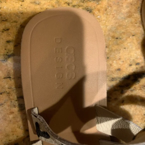 ASOS CALF HAIR ANKLE WRAP SANDALS - Picture 4 of 8